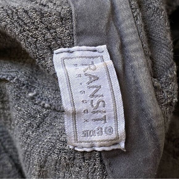 Transit Par Such Jacquard Textured Cotton Blend Coat cardigan long Gray medium - Picture 10 of 10